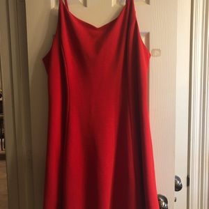 50’s feel fit-n-flare red 3x dress